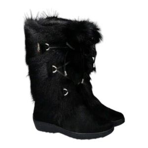 Oscar Sport Faux Fur Boots Julia Apres Ski 37 Black‎